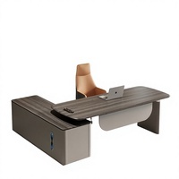Bureau électrique extensible et réglable en bois, panneau intelligent à double moteur, lumière moderne, bureau d'ordinateur de bureau commercial haut de gamme de luxe 3