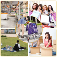 Guanriver Portable Pliant Pliable Panier Avec Roues Monter Escalier Chariot