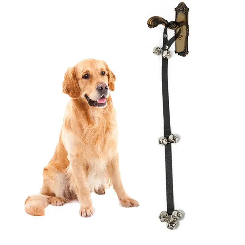 Pet Dog sản phẩm đào tạo chuông cửa nylon dây chó ra chuông báo động móc dây buộc hướng dẫn chó chuông cửa