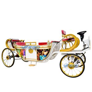 Calèche royale ouverte pour visites panoramiques de luxe, accessoire de cinéma, transport électrique spécial pour les balades en parc - Product Image 1