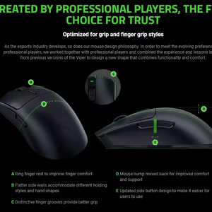 Souris de jeu <span class=keywords><strong>RAZER</strong></span> VIPER V3 HYPERSPEED pour droitiers, design ergonomique programmable, 6 boutons, légère, jeu ininterrompu - Product Image 6