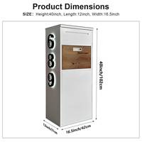 Boîte aux lettres solaire personnalisée pour colis et courrier, avec recharge solaire, casier de rangement, économie d'énergie, étanche