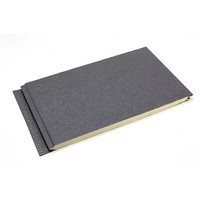 Panneau d'isolation murale extérieure en acier revêtu de pierre colorée de haute qualité, écologique, imperméable, pour chambre froide, hôtel, villa