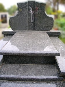 黒花崗岩墓石墓石墓地記念碑価格ポーランド - Product Image 5