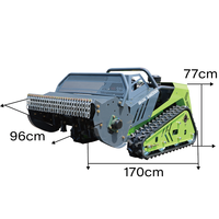 Tondeuse à gazon diesel 800 mm 24 V automotrice à chenilles en caoutchouc pour villa, jardin et pâturage