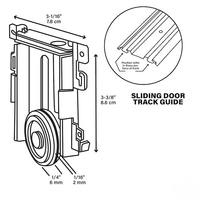 Kit de quincaillerie pour porte coulissante de placard en fer, avec rail et roulettes, pour armoire et porte en bois, fourniture OEM, directement de l'usine Wekis