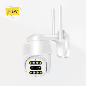 Afstandsbediening Motion Tracking Beveiligingscamera Draadloze 4mp Hd Nightvision Camera Wifi Ip Camera Met Dubbele Lens Micro Sd Kaart