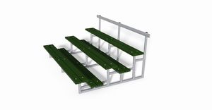 Sièges de stade modulaires réglables en PVC noir personnalisables pour les rassemblements scolaires et les terrains de jeux - Product Image 4
