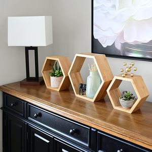Elegante Estante de Almacenamiento de <span class=keywords><strong>Madera</strong></span> para Montar en la Pared, para Baño, Cocina, Sala de Estar, Decoración de Pared y Organización del Espacio - Product Image 6