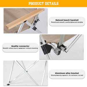 Sillas plegables ajustables para sentarse o acostarse con múltiples ángulos deportivos 123 para acampar al aire libre - Product Image 5