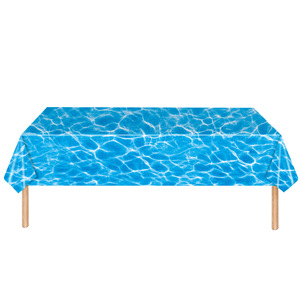 Hailang <b>Tablecloth</b> 137x274cm Wave Pattern Disposable Plastic Party Decoration Prop Cloth for Outdoor Picnic Events - Product Image 1
