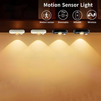 Lampu Malam Magnetik Pintar untuk Lemari Pakaian, Lampu Sensor Otomatis Mini Nirkabel yang Dapat Diisi Ulang