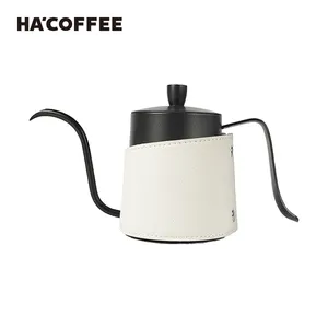 Hand Drip Kettle Coffee Pot Four Colors Pour Over Stainless Steel Tea Coffee Kettle Gooseneck With Leather Sheath