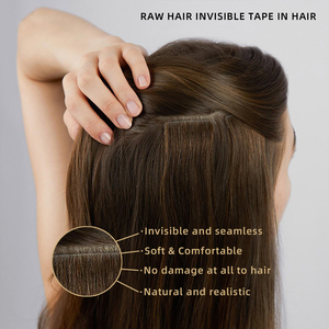 Di alta qualità 20 pezzi nastro di iniezione biondo In vergine Remy cuticola allineato capelli umani nastro invisibile nelle estensioni dei capelli - Product Image 3