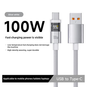 Cable de Datos USB C a Tipo C con Pantalla Digital de 100W 5A 1.2M 2M, Carga Rápida para Teléfonos Móviles, Precio al por Mayor - Product Image 4