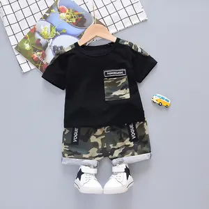 2020 hot sal boys 2 pcs set T-shirt suit + shorts suit for 2 year old boys for summer kids' wear