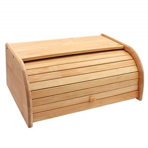 Boîte à pain en bambou naturel personnalisée de gros pour boulanger, conteneur de stockage alimentaire, boîte de rangement pour pain à couvercle rabattable pour la cuisine - Product Image 5