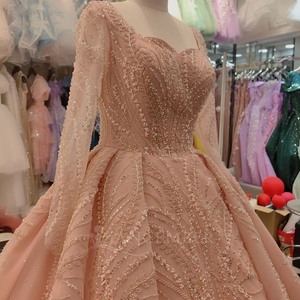 Vestido de Gala Moderno y Dulce para Quinceañera Lsany220 Rosa, Talla Grande, para Graduación, con Escote Corazón, Adornado con Cuentas, Antiestático - Product Image 6