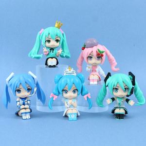 Figuras de Manga de 8 cm, Figura de PVC de Chicas Bonitas Sentadas, Sakura Miku, Figura de Anime para Máquina de Juegos de Caja de Huevos Sorpresa, Juguetes de Premio - Product Image 4