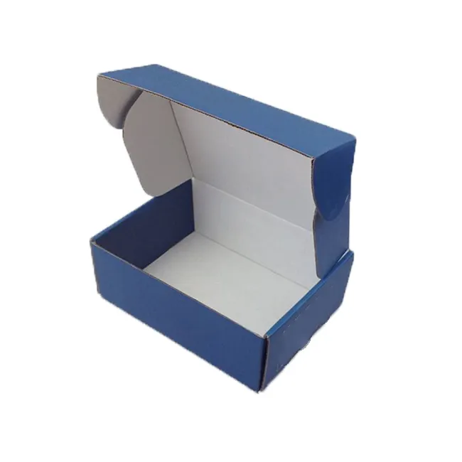 Custom logo roll and tuck top folded corrugated paper shoes packing box folded paper box