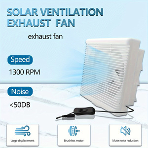 แผงโซลาร์เซลล์พร้อมพัดลม 20W 12V พัดลมระบายอากาศแบบแกนสำหรับเรือนกระจก ห้องใต้หลังคา โรงเรือนเลี้ยงไก่ บ้านสุนัข - Product Image 5