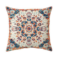 Housse de coussin en velours style bohème, taie d'oreiller en flanelle douce avec imprimé rétro pour canapé et lit, housse de coussin décorative lavable