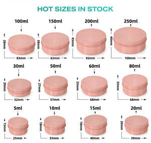 Venta al por mayor, 100g, 100ml, tarro redondo de Metal Rosa mate, lata cosmética, lata de crema para manos, tarro de aluminio para embalaje - Product Image 2