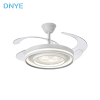 Ventilateur de plafond LED invisible avec télécommande, design moderne, 6 vitesses, pour salon et salle à manger, usine de Zhongshan