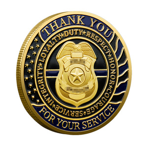 PANBO Stock Peacemaker Herdenkingsmunt 3D Spuitgiet Zinklegering Gecoat Patriottische Stijl Aanpasbare Bedankt Service Slogan - Product Image 3