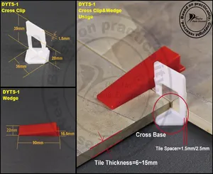 Wedges And Clips Porcelain Insert Leve Tile 1/32 Clip Floor Leveler Quick Leveling Wheel Tile Leveling System