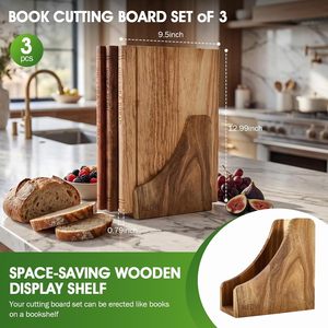 Ensemble de planches à découper en bois pour <span class=keywords><strong>la</strong></span> <span class=keywords><strong>cuisine</strong></span>, ensemble de 3 pièces, adapté aux légumes, au <span class=keywords><strong>fromage</strong></span> et à <span class=keywords><strong>la</strong></span> viande, cadeau unique pour les cuisiniers à domicile - Product Image 2