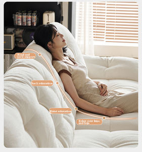 Canapé design moderne blanc 3 places causeuse Offre Spéciale inclinable salon intérieur confortable canapé en tissu pour la maison ou l'appartement - Product Image 6