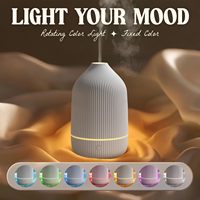 Diffuseur d'huiles essentielles portable USB 100 ml, humidificateur électronique ultrasonique avec éclairage 7 couleurs pour la maison, l'hôtel ou la voiture