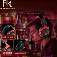 Headset Nirkabel PC Komputer Musik Earpiece Over-ear Headset Berkabel Earphone untuk HP GH20 Headphone Gaming