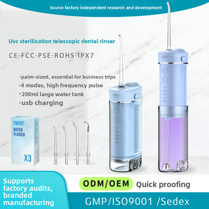 Nouvel Arrivage Hydropulseur Buccal Sans <span class=keywords><strong>Fil</strong></span> Mini avec 4 Modes de Nettoyage, Réservoir Rétractable de 200 ml, IPX7, pour le Nettoyage Quotidien des Dents - Product Image 1