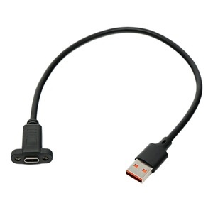 <b>Usb</b> <b>To</b> Type <b>C</b> Female Extension <b>Cable</b> 5A Fast Charging With Screw Holes For Mounting - Product Image 3