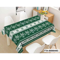 Nappe de table rectangulaire en plastique, motif festif de Noël, résistante aux taches d'huile, imperméable, écologique, facile à nettoyer, très résistante