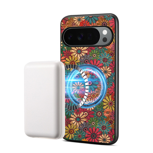 โรงงาน OEM/ODM รับผลิตเคสโทรศัพท์กันกระแทกแบบมีขาตั้งพร้อมที่ชาร์จไร้สายแม่เหล็ก ลายดอกไม้ วัสดุไม้ก๊อก สำหรับ Google Series - Product Image 3
