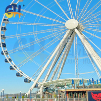 Fabricants professionnels de grandes roues de Ferris de Jiangsu Guohui, équipement d'attraction de parc à thème, grande roue géante de 55 mètres à vendre