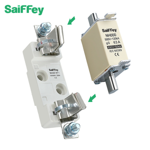 מוצרי SAFFE במתח נמוך hrc נתיך קרמי nh000 4-160a טווח רחב של להב קישור נתיך חשמלי צורת להב 500/690v nh נתיך - Product Image 5