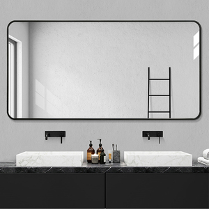 All'ingrosso contemporaneo rettangolare <span class=keywords><strong>cornice</strong></span> in oro <span class=keywords><strong>bagno</strong></span> <span class=keywords><strong>specchio</strong></span> rettangolare <span class=keywords><strong>cornice</strong></span> in metallo contemporanea per uso Hotel/<span class=keywords><strong>bagno</strong></span> - Product Image 1