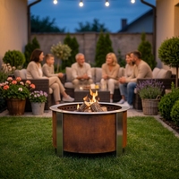 Vente directe d'usine Portable Backyard Fire Pit Grill Bois de chauffage, Foyer extérieur en acier au carbone sans fumée au charbon de bois