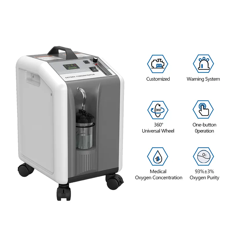 MICiTECH Global Popular Design 5 Litres Oxygen Concentrator High Efficiency Lithium Molecular Sieve Imported from USA Low Noise