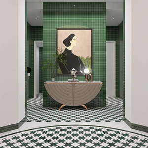 Mosaico de Piedra de 600x1200mm, Serie Verde Oscuro, Textura de Mármol, Azulejos de Cerámica para Piso/Pared, Antideslizantes, Brillantes, <span class=keywords><strong>8</strong></span>.5mm, Lujo - Product Image 3