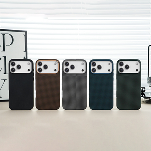 Funda Magnética de Cuero y Fibra de Carbono L153 al por Mayor para iPhone 17 16 15 Pro Max, Carcasa para Samsung S25 Ultra - Product Image 2