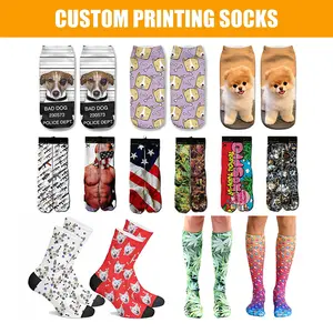 Gratis Ontwerp En Samples Nieuw Design Logo Custom Mannen Sokken Comfortabele Mode Casual Sox Custom Crew Sok