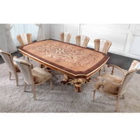 Fauteuil de salle à manger sans accoudoirs en bois massif, style palais français de luxe, décor doré sculpté à la main, rembourré en tissu