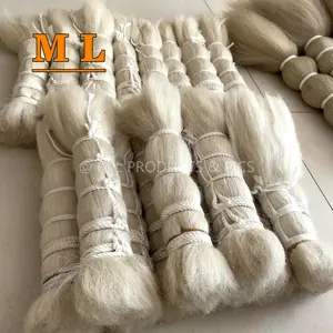 2023 Yak Hair Extensions Yak belly body hair in white color 14''