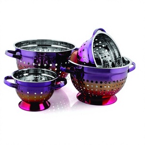 Accessoires de cuisine Passoire avec arc de pluie Passoire de panier de couleur Passoire de bassin Passoire à riz en acier inoxydable - Product Image 1