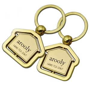 โปรโมชั่นขายส่ง พวงกุญแจโลหะรูปบ้าน สำหรับงานซับลิเมชั่น พวงกุญแจรูปบ้านแบบกำหนดโลโก้เองได้ - Product Image 6